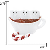 Custom Hot Chocolate Family of 3 Christmas Ornament