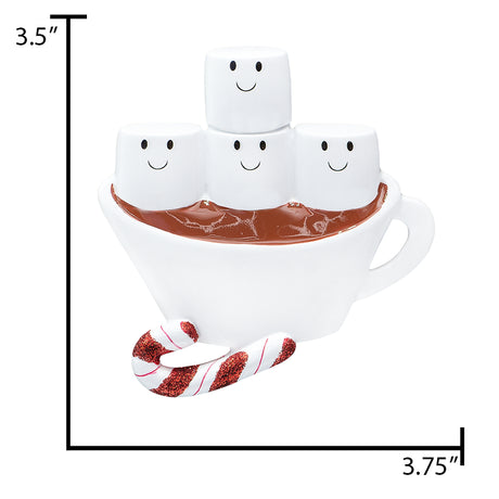 Personalized Hot Chocolate Family of 4 Christmas Ornament