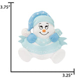 Personalized Baby's First Christmas Ornament Boy - Snowbaby Gift