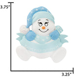 Personalized Baby's First Christmas Ornament Boy - Snowbaby Gift
