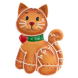 Customized gingerbread cat ornament, a unique holiday decoration.