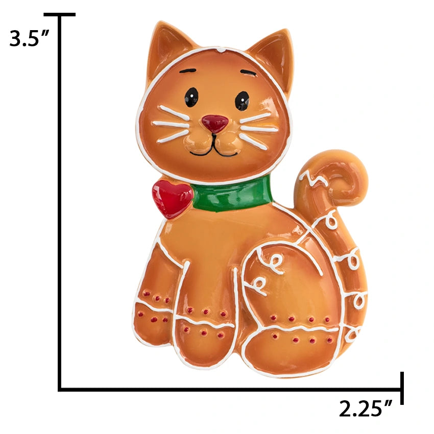Check out our product: gingerbread cat Christmas ornament personalized.