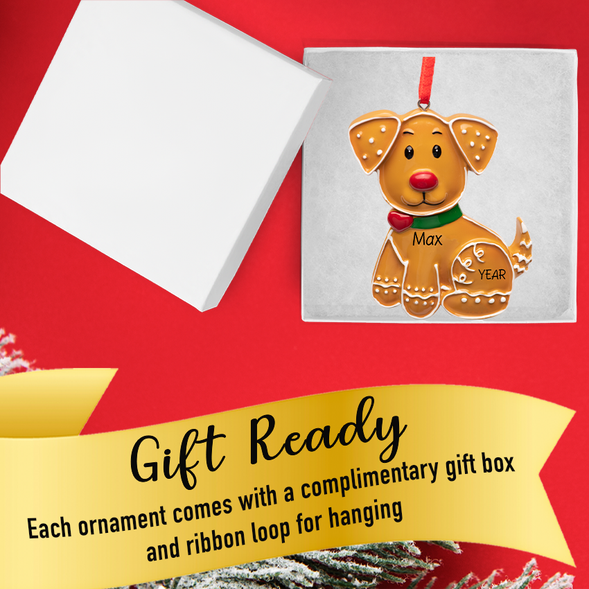 Check out our product: gingerbread dog Christmas ornament personalized.