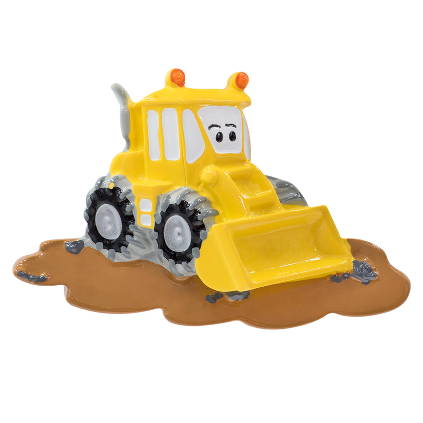 Personalized Bulldozer Christmas Ornament