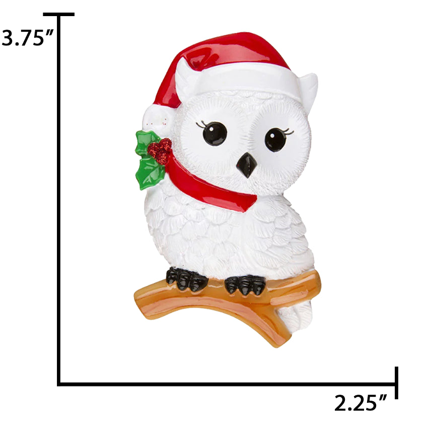 Personalized Owl Christmas Ornament