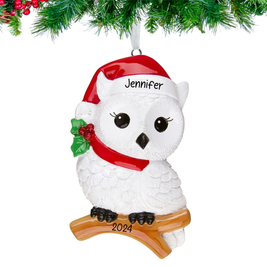 Personalized Owl Christmas Ornament