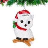 Personalized Owl Christmas Ornament