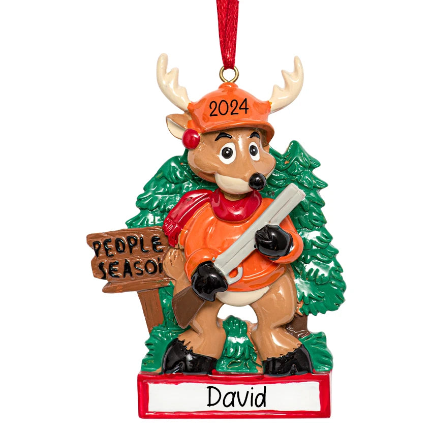 Personalized People Season Hunting Christmas Ornament