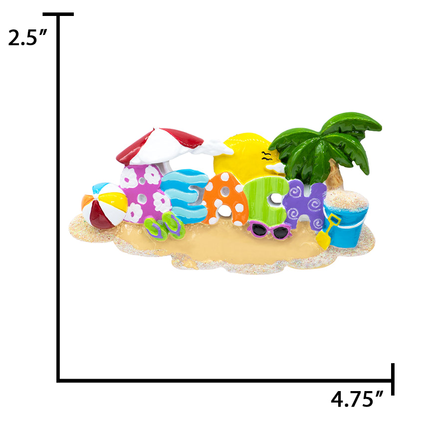 Personalized Beach Decoration Christmas Ornament