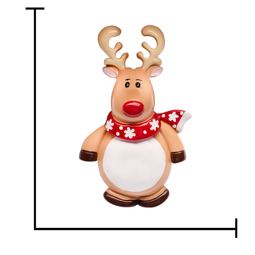 Personalized Red Nosed Reindeer Christmas Ornament