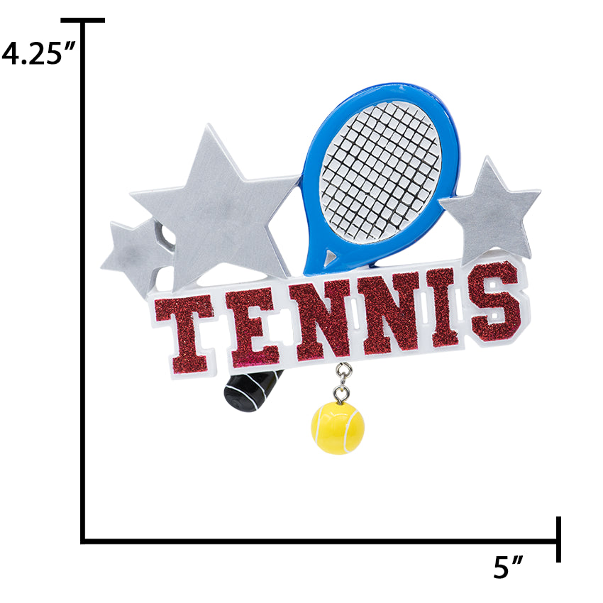 Custom Tennis Racket Christmas Ornament