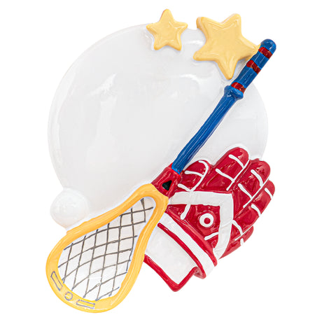 Personalized Lacrosse Ball Christmas Ornament  / Stick Glove