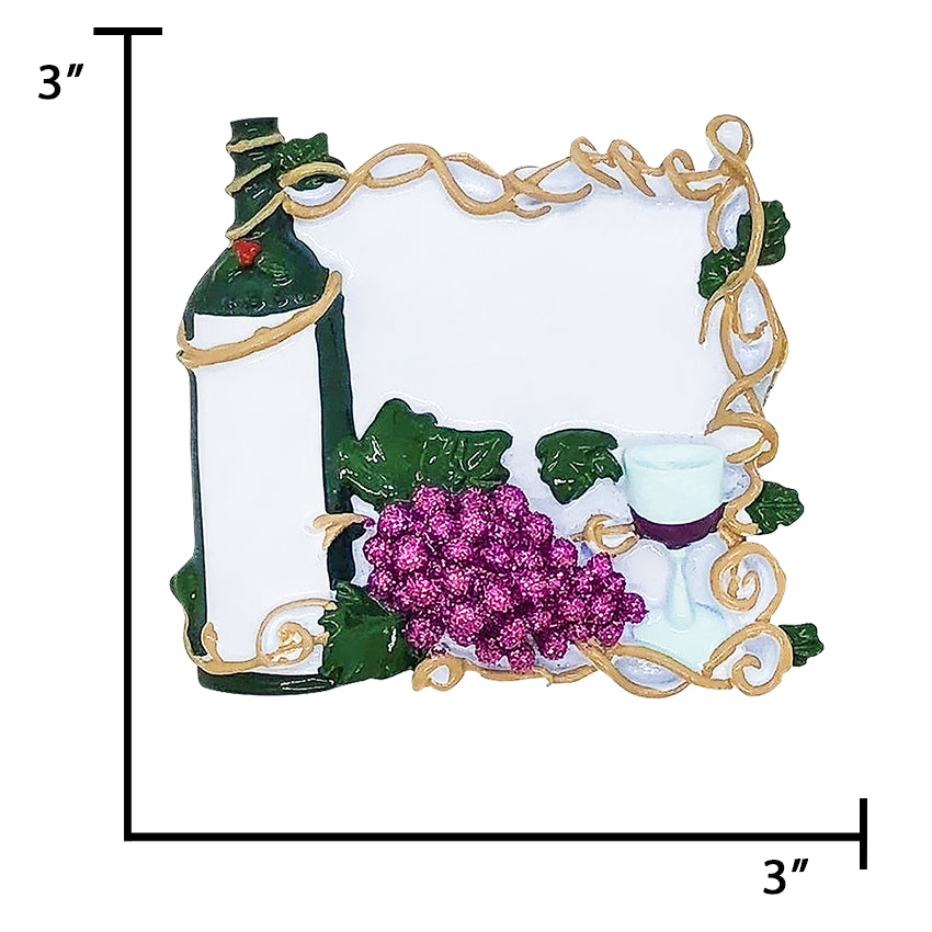 Personalized Wine Christmas Ornament