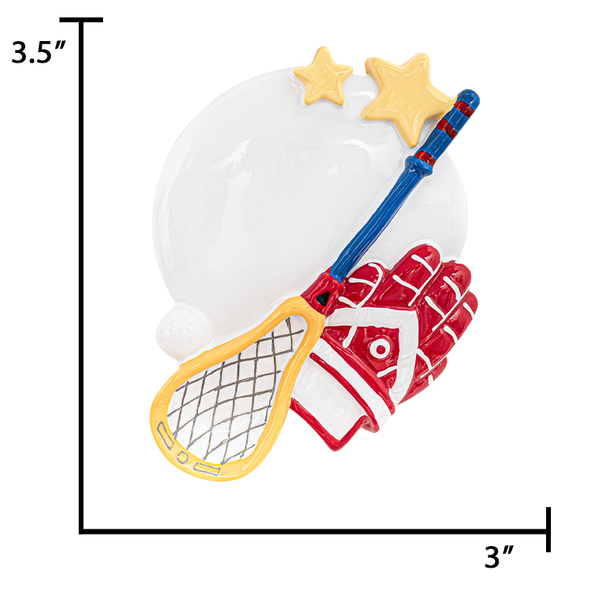 Personalized Lacrosse Ball Christmas Ornament  / Stick Glove