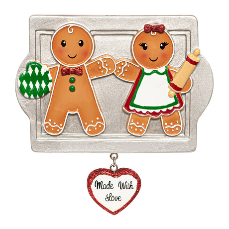 Personalized Made with Love Couple Christmas Ornament