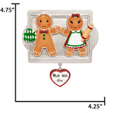 Personalized Made with Love Couple Christmas Ornament