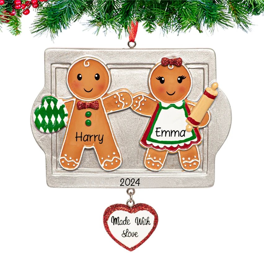 Personalized Made with Love Couple Christmas Ornament