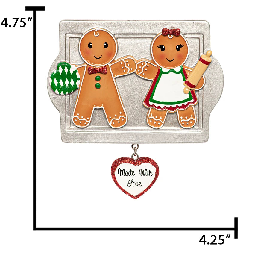Personalized Made with Love Couple Christmas Ornament