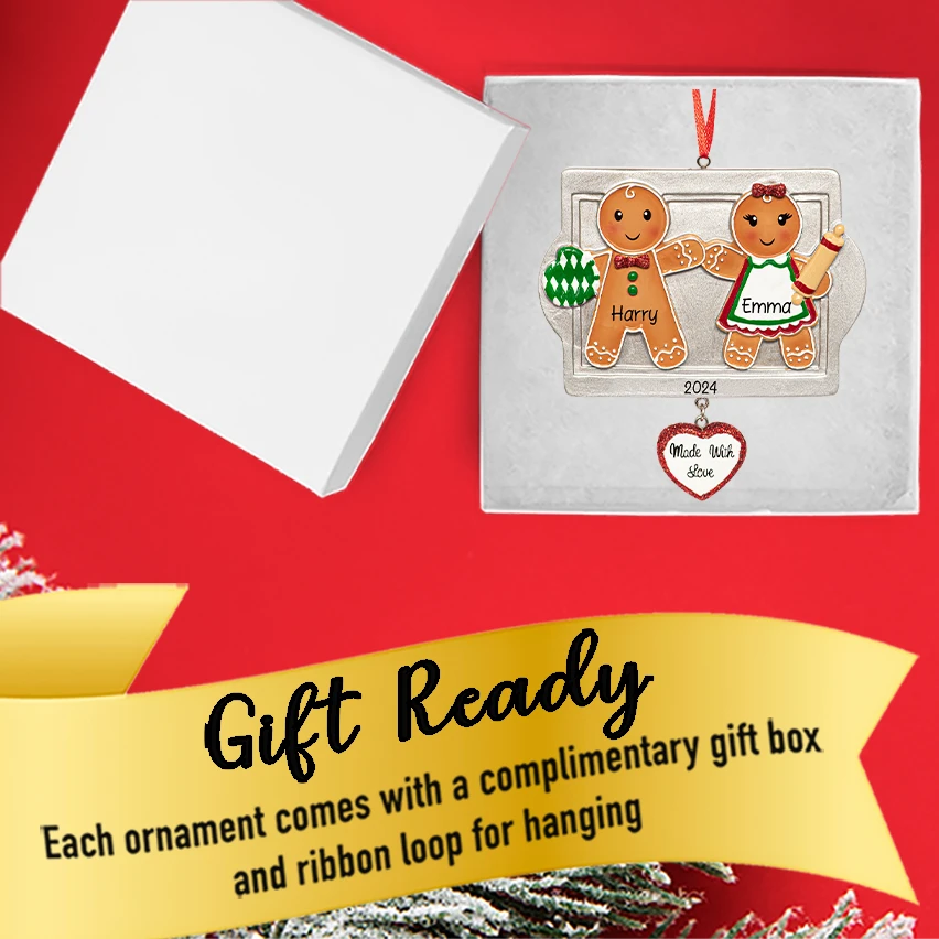 Personalized Made with Love Couple Christmas Ornament