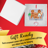 Personalized Made with Love Family of 3 Christmas Ornament