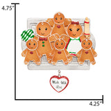 Personalized Made with Love Family of 6 Christmas Ornament