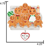Personalized Made with Love Family of 6 Christmas Ornament