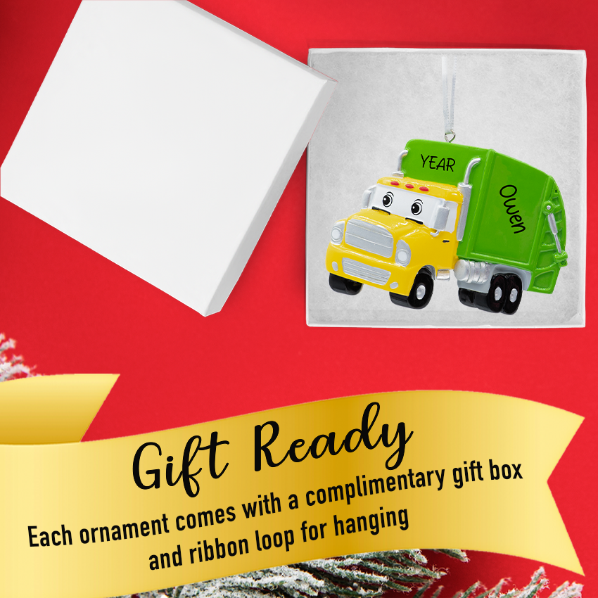 Garbage Truck Christmas Ornament