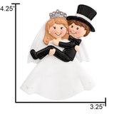 Personalized First Christmas as Mr and Mrs Ornament
