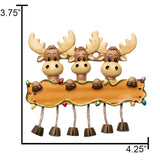 Personalized Moose Family of Three Christmas Ornament