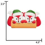 Personalized Our First Christmas Together Ornament - Red Fox Couple