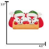Personalized Our First Christmas Together Ornament - Red Fox Couple