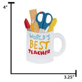 Personalized World's Best Teacher Christmas Ornament