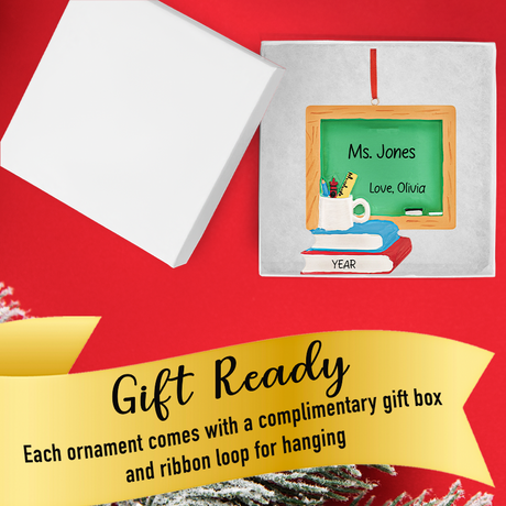 Personalized Teacher Ornament – Best Teacher Gift for Christmas