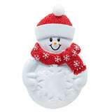 Snowman with Snowflake Personalized Christmas Ornament