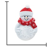Snowman with Snowflake Personalized Christmas Ornament