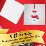 Snowman with Snowflake Personalized Christmas Ornament