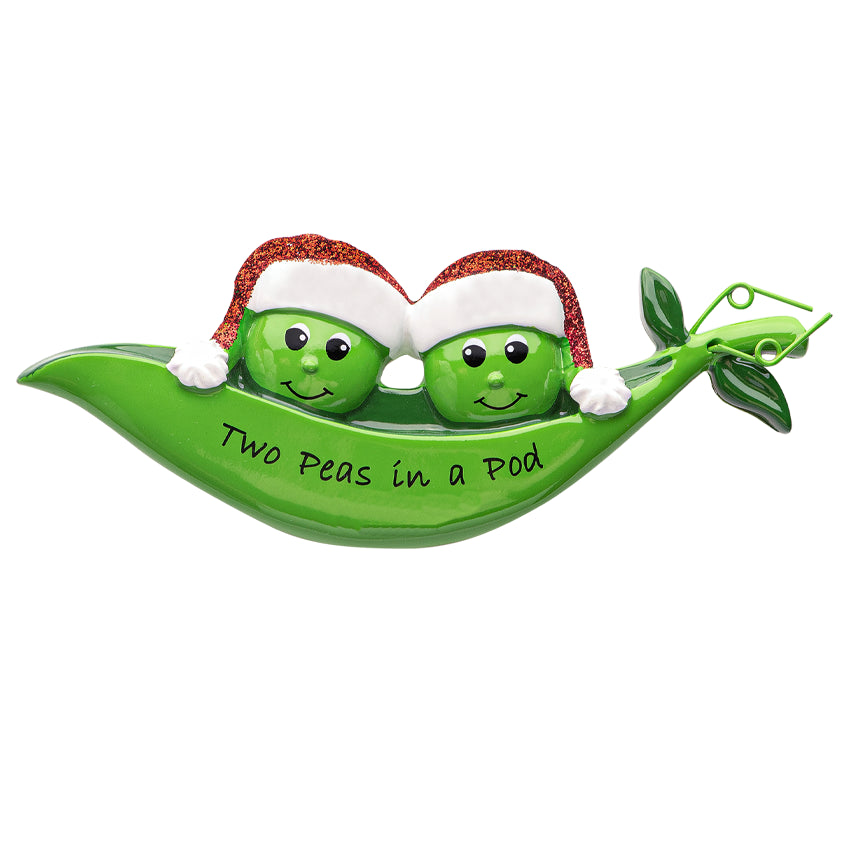 Personalized Peapod Couple Christmas Tree Ornament