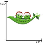 Personalized Peapod Couple Christmas Tree Ornament