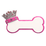 Personalized Princess Dog Bone with Crown Christmas Ornament