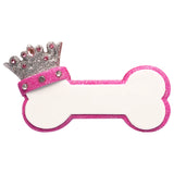 Personalized Princess Dog Bone with Crown Christmas Ornament