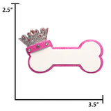 Personalized Princess Dog Bone with Crown Christmas Ornament