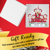 Personalized Pajama Family of 6 Christmas Ornament