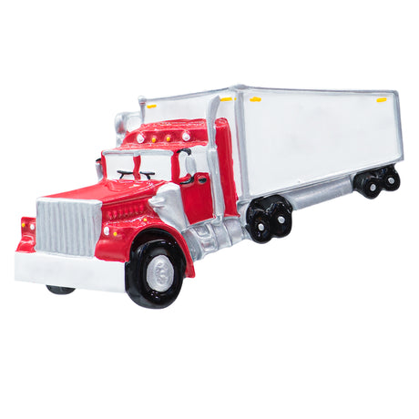 Personalized Semi Truck Christmas Ornament - Semi Trailer