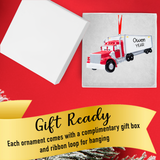 Personalized Semi Truck Christmas Ornament - Semi Trailer