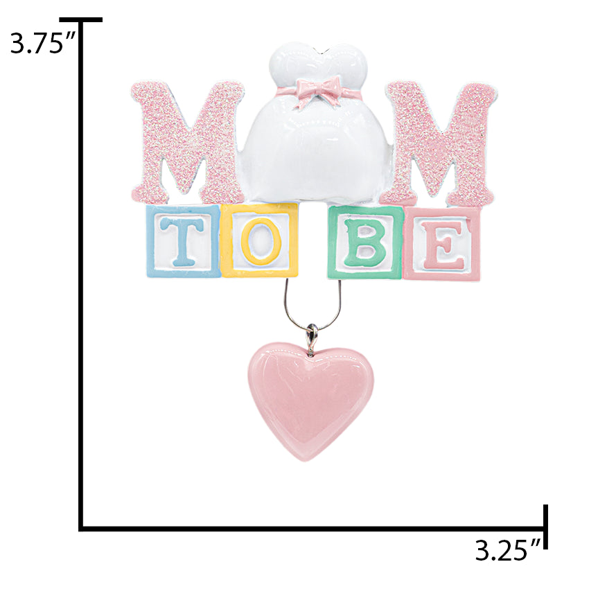 Personalized Mom to Be Christmas Ornament - Gift for Expecting Pregnant Mother