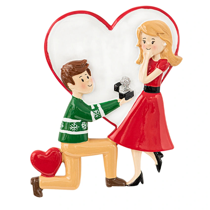 Personalized Our First Christmas Engaged Ornament