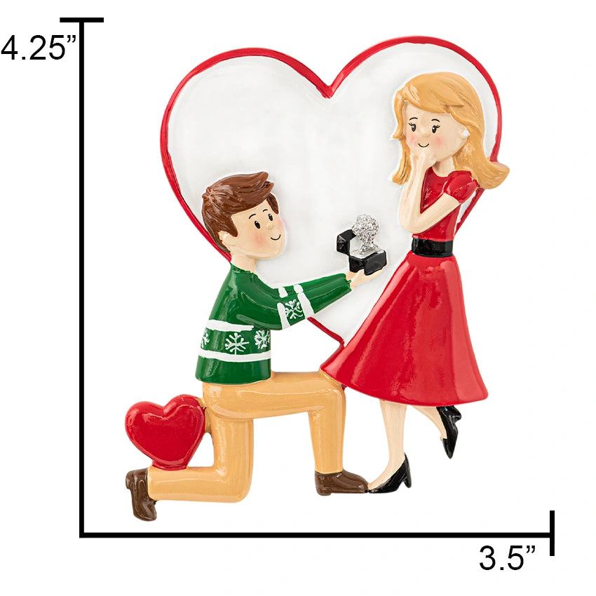 Personalized Our First Christmas Engaged Ornament