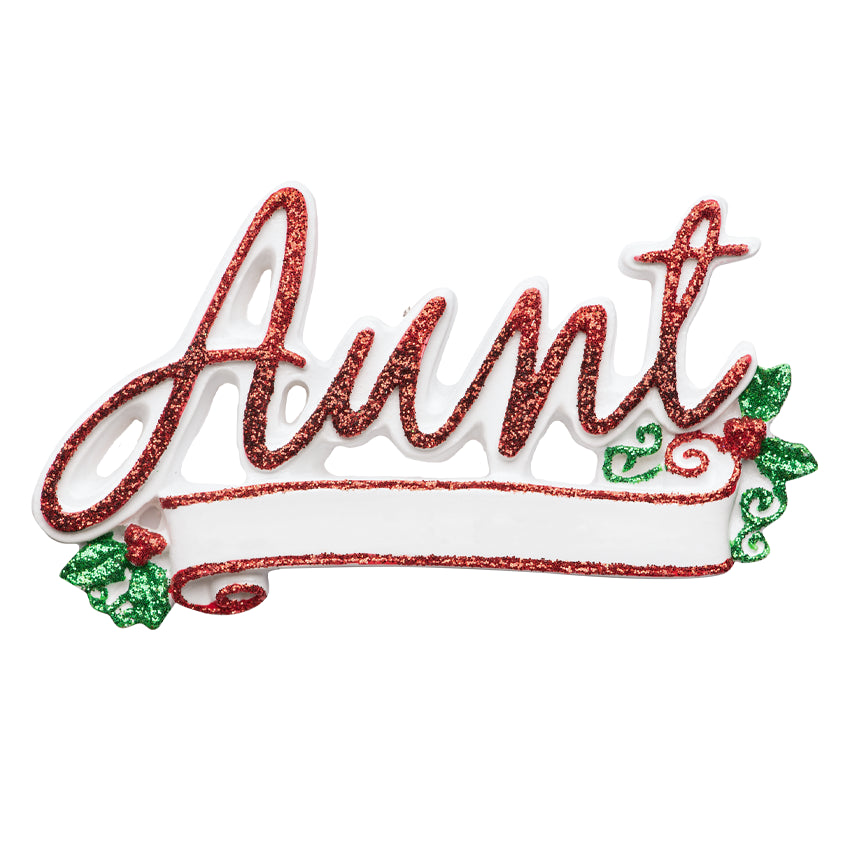 Personalized Aunt Christmas Ornament