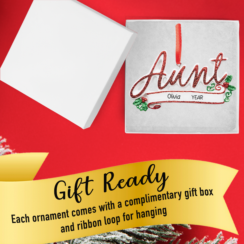 Personalized Aunt Christmas Ornament