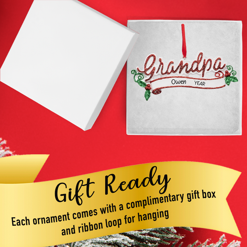 Personalized Grandpa Christmas Ornament